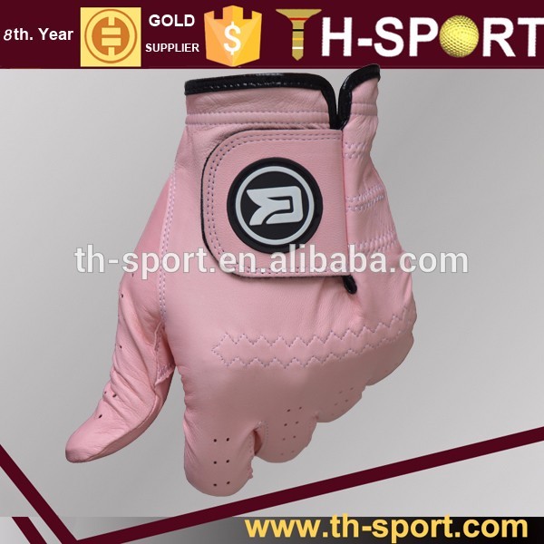 OEM Rubber Logo on Colored Golf Gloves for Women