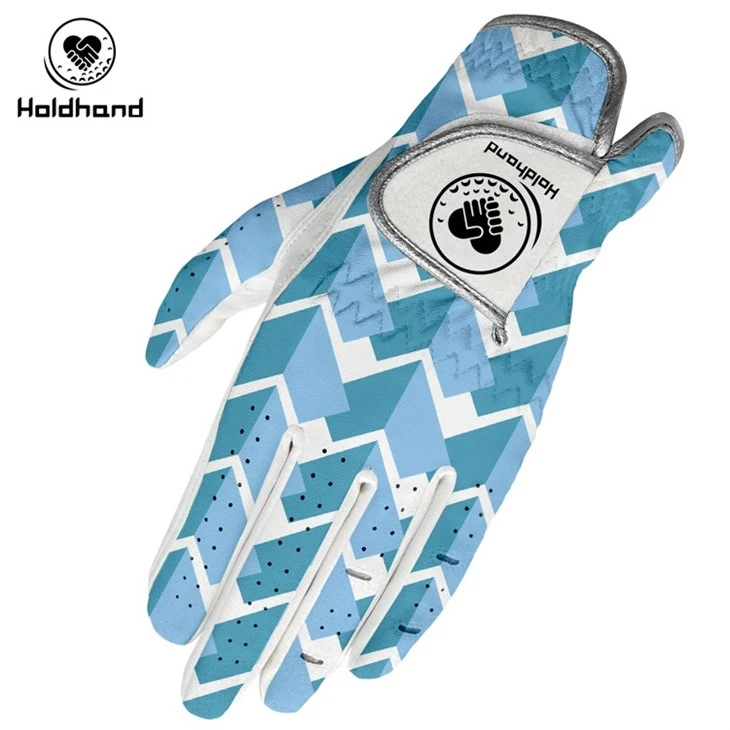 Premium Synthetic Golf Gloves With Fashion Printing Design For Golf Weather.