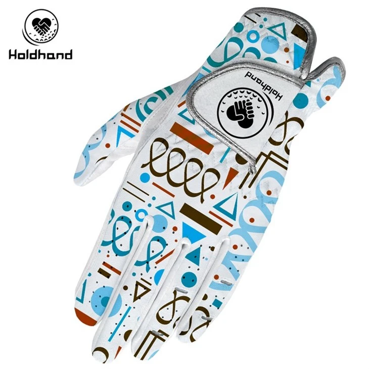 Premium Synthetic Golf Gloves With Fashion Printing Design For Golf Weather.