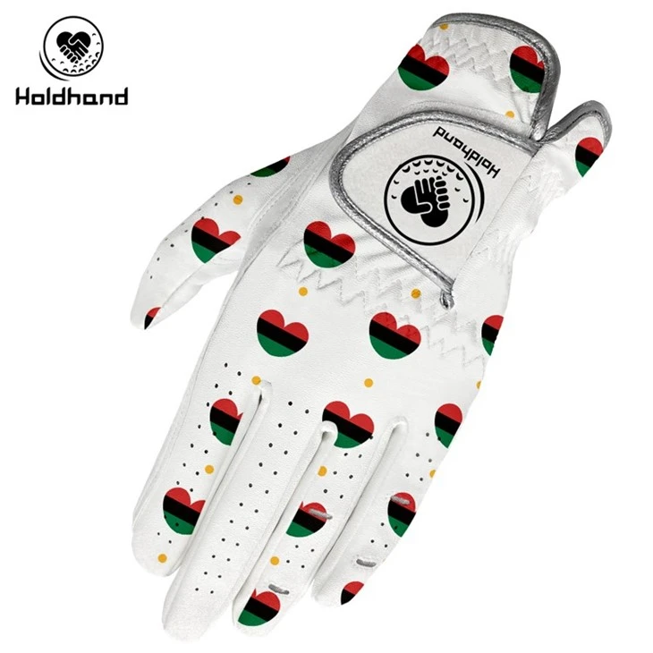 Premium Synthetic Golf Gloves With Fashion Printing Design For Golf Weather.