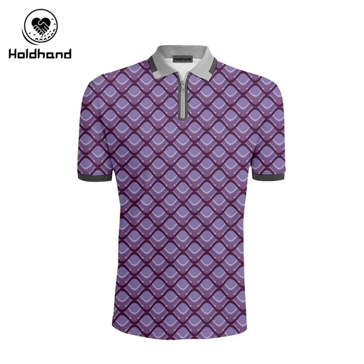 Men Golf Shirts For Dry Fit Short Sleeve Geometry Art Print Performance Moisture Wicking Polo Shirt