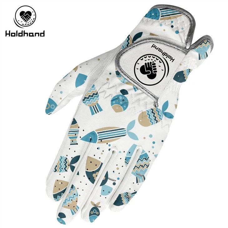 Perfect Logo Golf Gloves With Cotton Pattern Logo Lady's Glove With Custom Brand