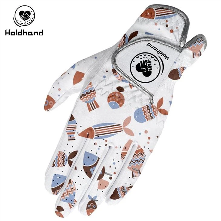 Perfect Logo Golf Gloves With Cotton Pattern Logo Lady's Glove With Custom Brand